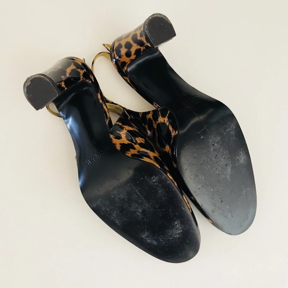J. Crew animal print sling back pumps size 5.5 - Picture 5 of 5
